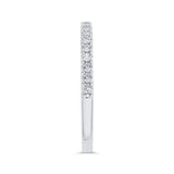 Round Diamond Half-Eternity Wedding Band in 14K White Gold