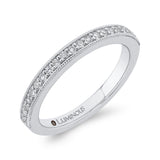 Round Diamond Wedding Band in 14K White Gold