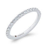 Round Diamond Half-Eternity Wedding Band in 14K White Gold