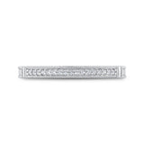 Round Diamond Wedding Band in 14K White Gold