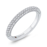 Round Diamond Half-Eternity Wedding Band in 14K White Gold