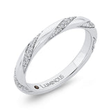 Round Diamond Wedding Band in 14K White Gold