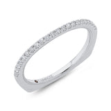 Euro Shank Round Diamond Half-Eternity Wedding Band in 14K White Gold