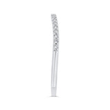 Euro Shank Round Diamond Half-Eternity Wedding Band in 14K White Gold