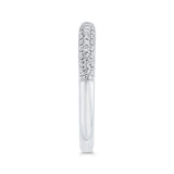 Round Diamond Half-Eternity Wedding Band in 14K White Gold
