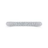 Round Diamond Half-Eternity Wedding Band in 14K White Gold