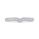 Round Diamond Half-Eternity Wedding Band in 14K White Gold