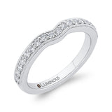 Round Diamond Half-Eternity Wedding Band in 14K White Gold