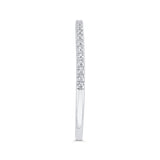 Round Diamond Half-Eternity Wedding Band in 14K White Gold