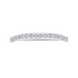 Round Diamond Half-Eternity Wedding Band in 14K White Gold