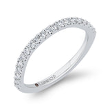 Round Diamond Half-Eternity Wedding Band in 14K White Gold