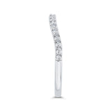 Round Diamond Half-Eternity Wedding Band in 14K White Gold