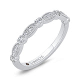 Round Diamond Half-Eternity Wedding Band in 14K White Gold