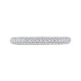 Round Diamond Half-Eternity Wedding Band in 14K White Gold