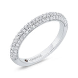 Round Diamond Half-Eternity Wedding Band in 14K White Gold