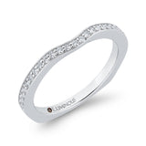 Euro Shank Round Diamond Half-Eternity Wedding Band in 14K White Gold