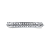Round Diamond Half-Eternity Wedding Band in 14K White Gold