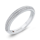 Round Diamond Half-Eternity Wedding Band in 14K White Gold