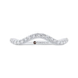 Round Diamond Contour Half-Eternity Wedding Band in 14K White Gold