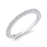 Round Diamond Half-Eternity Wedding Band in 14K White Gold