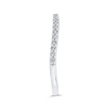 Round Diamond Half-Eternity Wedding Band in 14K White Gold