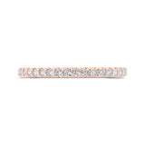 Round Diamond Half-Eternity Wedding Band in 14K Rose Gold