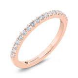 Round Diamond Half-Eternity Wedding Band in 14K Rose Gold