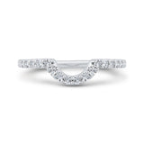 Diamond Half-Eternity Contour Wedding Band in 14K White Gold