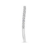 Diamond Half-Eternity Wedding Band in 14K White Gold