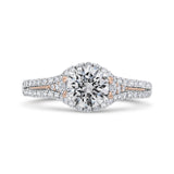 Diamond Engagement Ring in 14K Two Tone Gold (Semi-Mount)