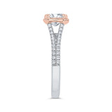 Diamond Engagement Ring in 14K Two Tone Gold (Semi-Mount)