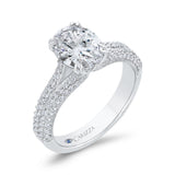 Diamond Engagement Ring in 14K White Gold (Semi-Mount)
