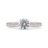 Diamond Engagement Ring in 14K Two Tone Gold (Semi-Mount)