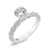 Diamond Engagement Ring in 14K Two Tone Gold (Semi-Mount)