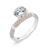 Diamond Engagement Ring in 14K Two Tone Gold (Semi-Mount)