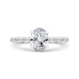 Diamond Engagement Ring in 14K Two Tone Gold (Semi-Mount)