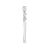 Diamond Wedding Band with Milgrain 14K White Gold