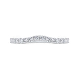 Diamond Counter Wedding Band in 14K White Gold