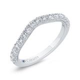 Diamond Counter Wedding Band in 14K White Gold