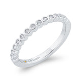 Bezel Set Diamond Wedding Band in 14K White Gold