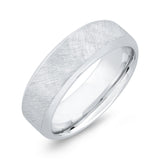 14K White Gold Men's Band
