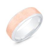 14K Two Tone Gold Men's Band
