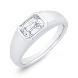 14K White Gold Men's Band