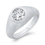 14K White Gold Men's Band