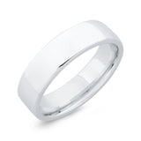 14K White Gold Men's Band