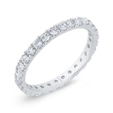 14K White Gold with Round Diamond Eternity Ring