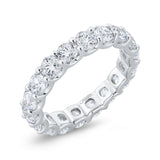 14K White Gold with Round Diamond Eternity Ring