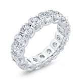 14K White Gold with Oval Diamond Eternity Ring