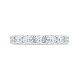 14K White Gold with Oval Diamond Eternity Ring