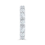 14K White Gold with Oval Diamond Eternity Ring